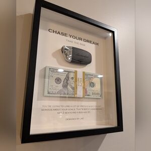 Lamborghini Motivational Wall Art with Money Display